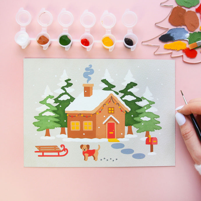 The Gouache Lovers Club - Frosty Cottage