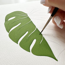 Load image into Gallery viewer, Monstera Leaf - Gouache Painting Kit
