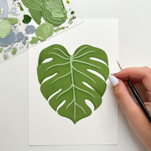 Load image into Gallery viewer, Monstera Leaf - Gouache Painting Kit