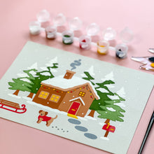 Load image into Gallery viewer, Frosty Cottage - Gouache Painting Kit