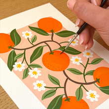 Load image into Gallery viewer, Orange Market - Gouache Painting Kit