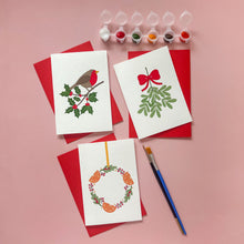 Load image into Gallery viewer, Christmas Cards Gouache Painting Kit