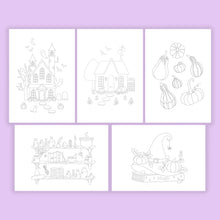 Load image into Gallery viewer, Halloween Themed Pre-Printed Sketch Pack