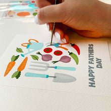 Load image into Gallery viewer, Gardening Father's Day Card - Greetings Card Gouache Painting Kit
