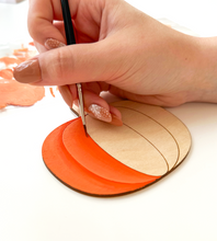 Load image into Gallery viewer, Wooden Pumpkin Gouache Painting Kit