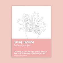 Load image into Gallery viewer, Spring Themed Pre-Printed Sketch Pack