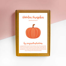 Load image into Gallery viewer, Wooden Pumpkin Gouache Painting Kit