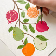 Load image into Gallery viewer, Festive Fruits Gouache Painting kit
