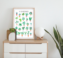 Load image into Gallery viewer, A-Z of Houseplants Art Print