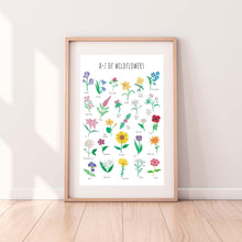 Load image into Gallery viewer, A-Z of Wildflowers Art Print