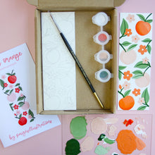 Load image into Gallery viewer, Peach & Orange - Bookmark Gouache Painting Kit