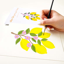 Load image into Gallery viewer, When Life Gives You Lemons- Gouache Painting Kit