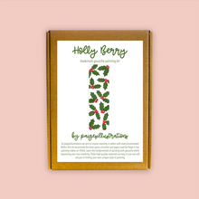 Load image into Gallery viewer, Holly Berry - Bookmark Gouache Painting Kit
