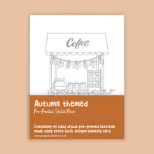 Load image into Gallery viewer, Autumn Themed Pre-Printed Sketch Pack
