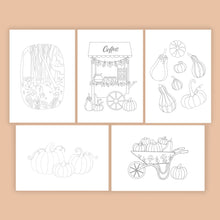 Load image into Gallery viewer, Autumn Themed Pre-Printed Sketch Pack
