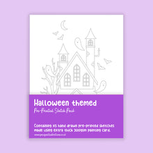 Load image into Gallery viewer, Halloween Themed Pre-Printed Sketch Pack
