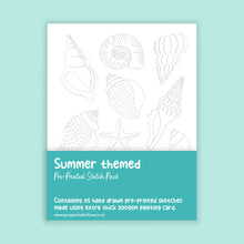 Load image into Gallery viewer, Summer Themed Pre-Printed Sketch Pack
