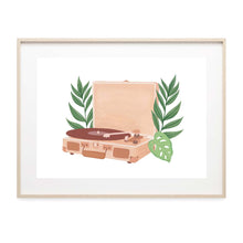 Load image into Gallery viewer, Boho Record Player Art Print
