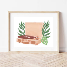 Load image into Gallery viewer, Boho Record Player Art Print
