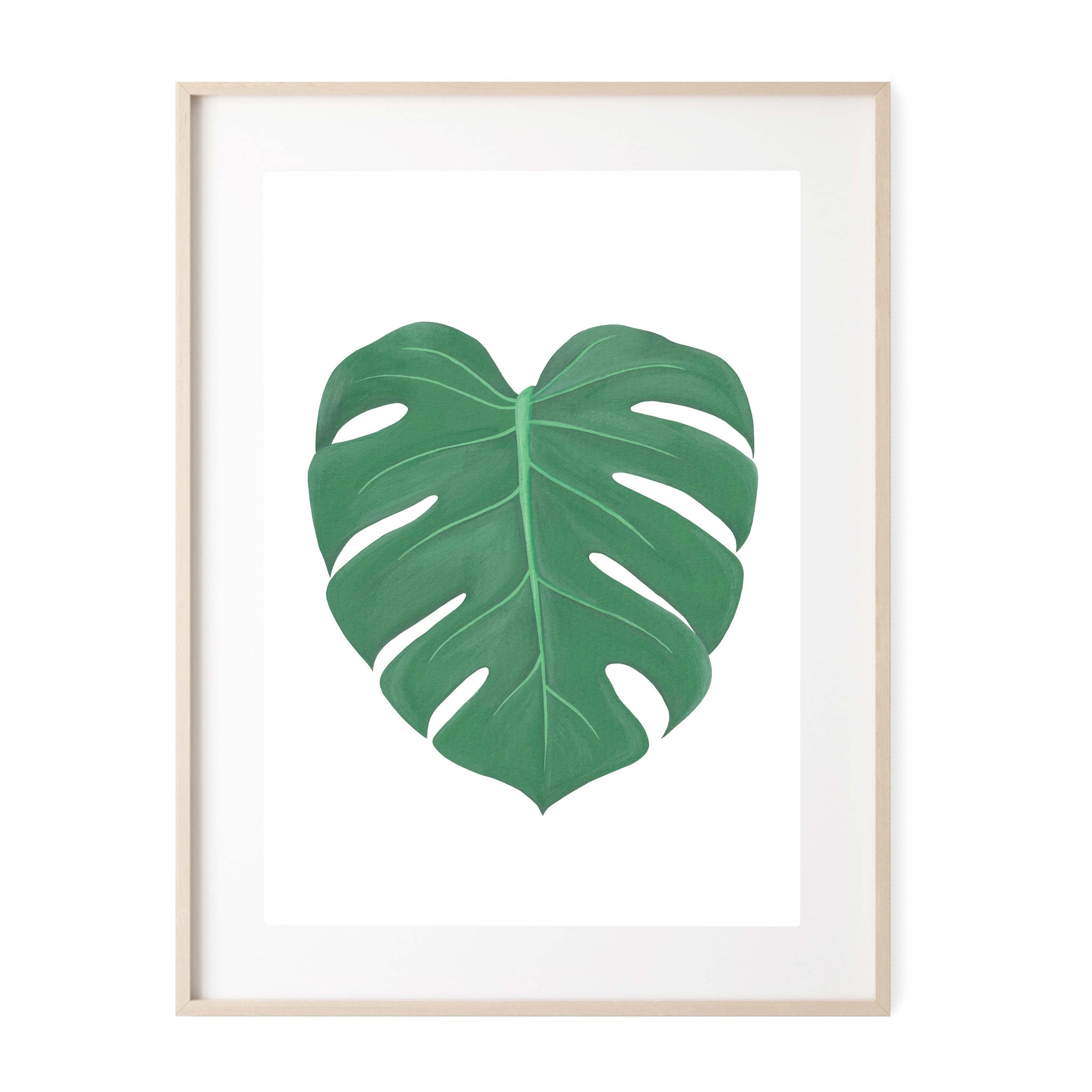 Monstera Leaf Art Print – paigesillustrations
